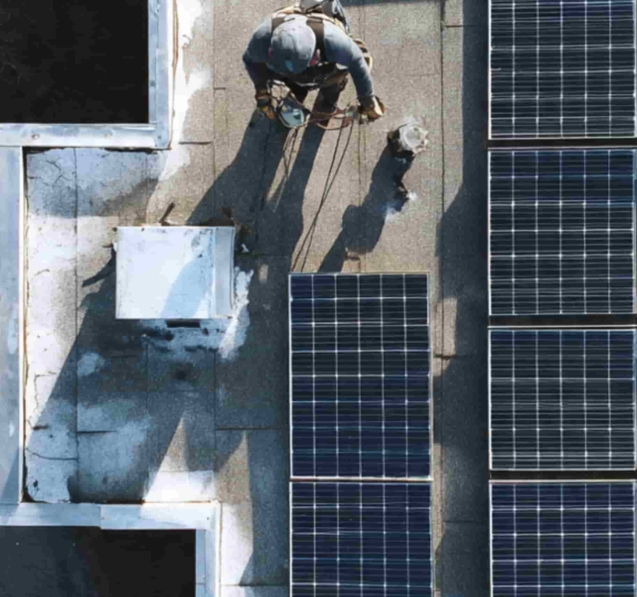 rooftop solar panel installation